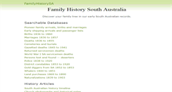 Desktop Screenshot of familyhistorysa.org
