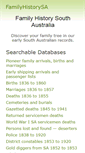 Mobile Screenshot of familyhistorysa.org